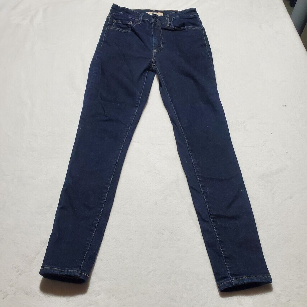 Levis 721 Jeans Women's Size Tag 28x28 Blue Skinny High Rise  Denim Ladies